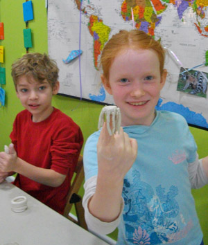 Ben and Laura at work