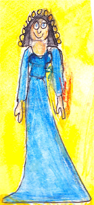 Illustration from Nefertiti's Diary by Angelina